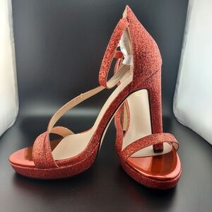 Lala ikai red Glitter Stiletto heels NWB Size 6.5
